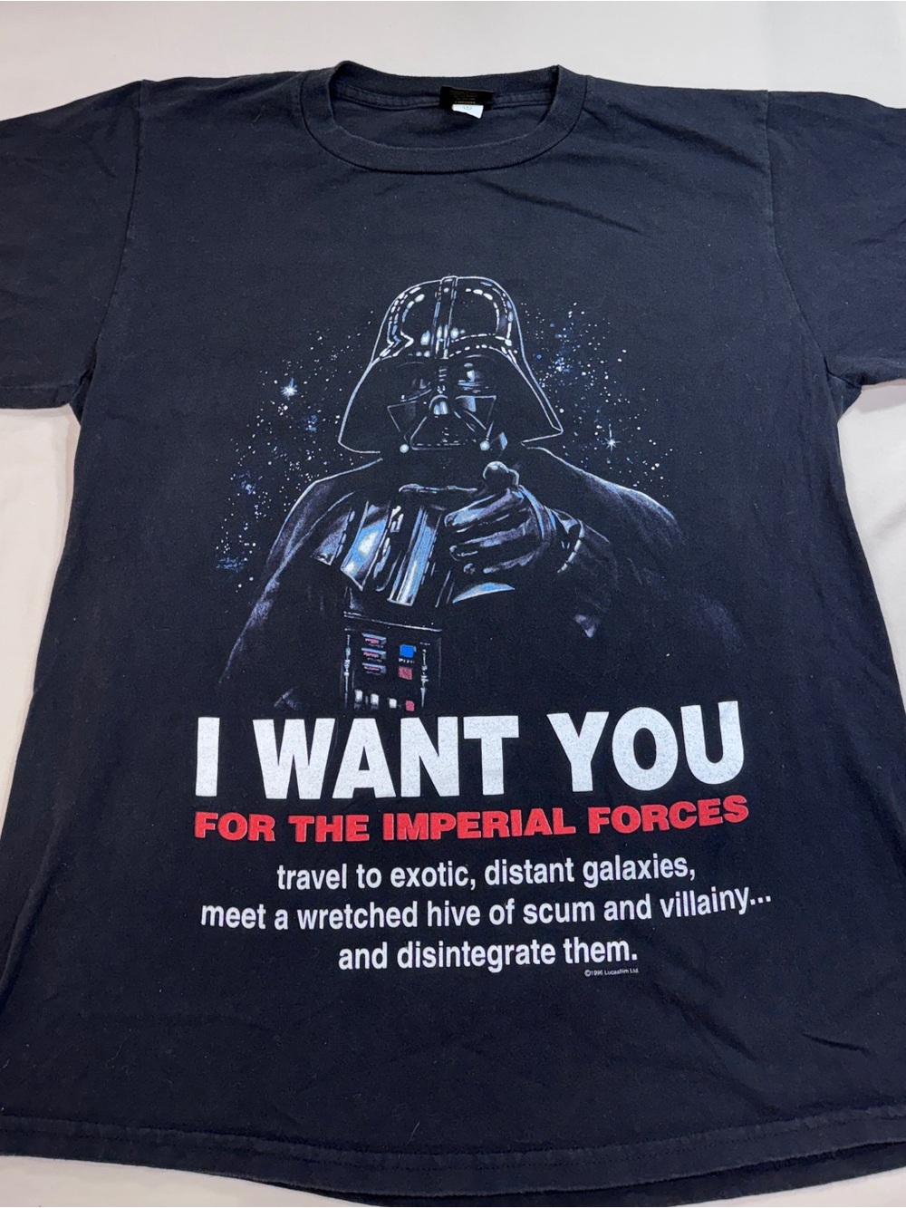 Vintage 1996 Star Wars T-Shirt Darth Vader I Want You Changes L Smithsonian 1997
